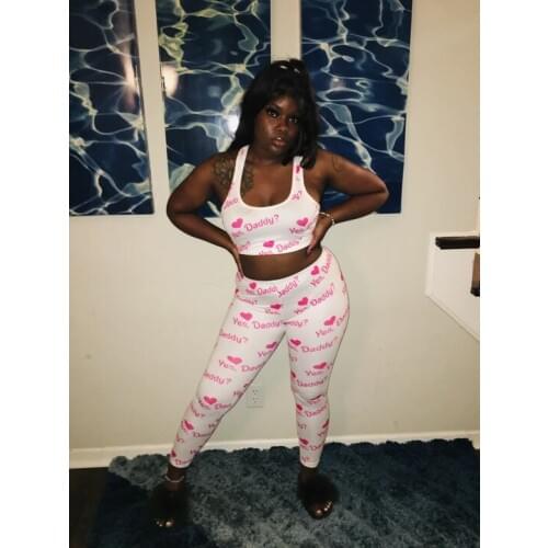 Women 2pcs Set Letter Slim Pajama Set Sleepwear Sexy Sleeveless Strap Crop Top Shorts Set Night Wear Homewear Pajama Sets 2020