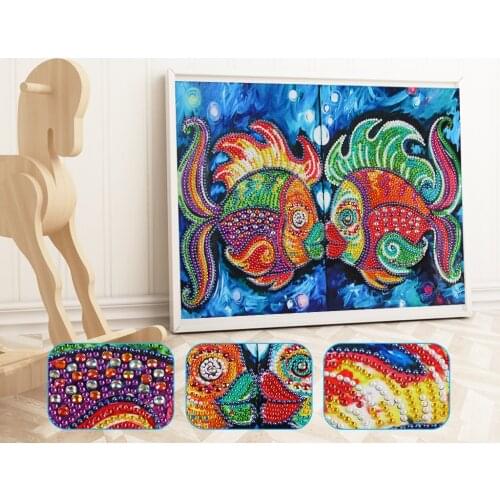 Animal Special Shaped Diamond Painting Crystal Rhinestones 5D DIY Diamond Embroidery Love Fish Home Decor Drill Cross Stitch