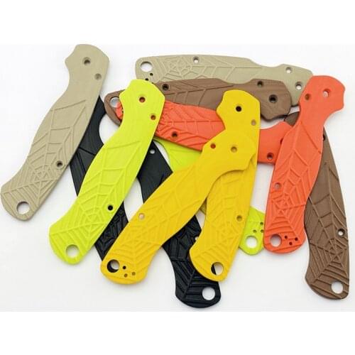 1pair G10 Blade Handle Grips for Para2 C81 Spider Folding Knife Patch Material Spider Web Grips DIY Accessories