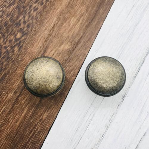 10PCS Solid Bronze Furniture Handles Vintage Cabinet Knobs and Handles Cupboard Door Cabinet Drawer Knob Antique Brass Handles