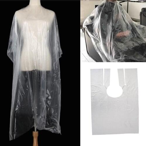 120x Clear Disposable Neck Shawl Hairdressing Capes Barber Hair Coloring Cloth