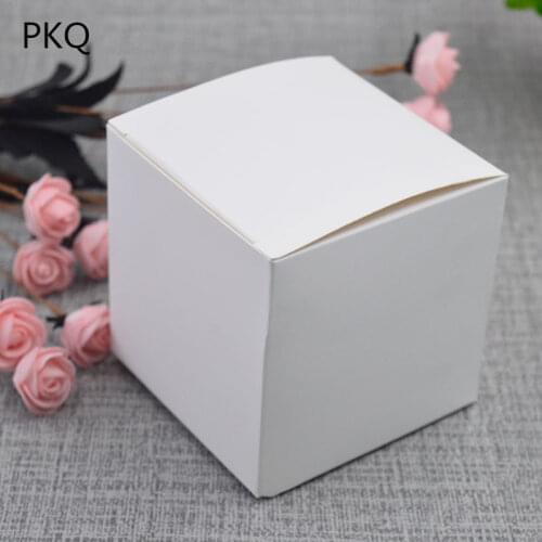 22Sizes 5*5*5cm /6*6*6cm Blank white packaging gift small black cardboard boxes,square kraft paper cardboard packaging paper box