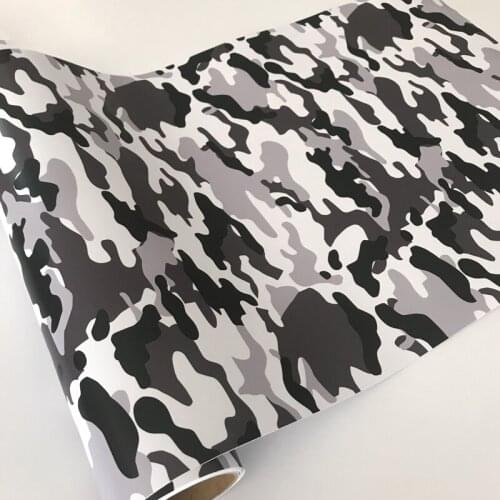 10/20/30/50cm MCM Black & White Camouflage Car styling Matte Vinyl Film Sticker Car Body Wrapping Motorcycle Automobiles