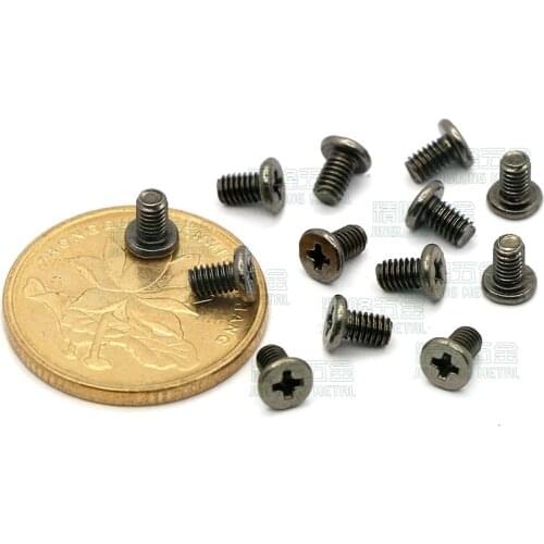 500pcs/lot M2.5*4/5/6/12 Head 4.5*0.8mm Thin head (wafer head) philips machine screws laptop screw black zinc plated CM2.5