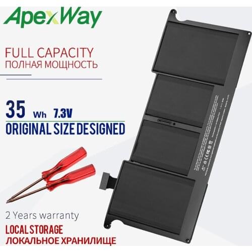 Apexway 35Wh 7.3V New A1375 Battery For Apple A1375 For Apple MacBook Air 11" A1370 (2010 Production)