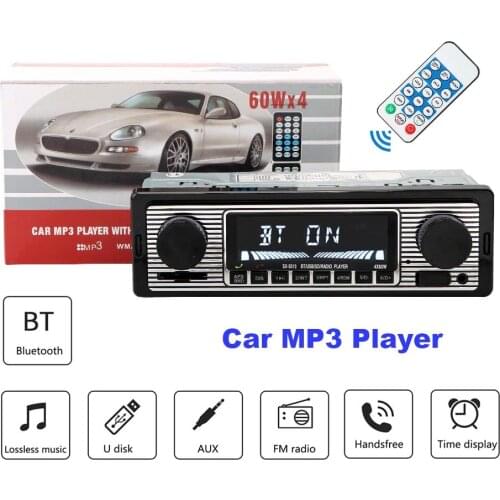 Audio FM MP3 Multimedia Player Auto Electric Parts Bluetooth Wireless TF USB AUX Support 12V Car Radio Stereo In-dash