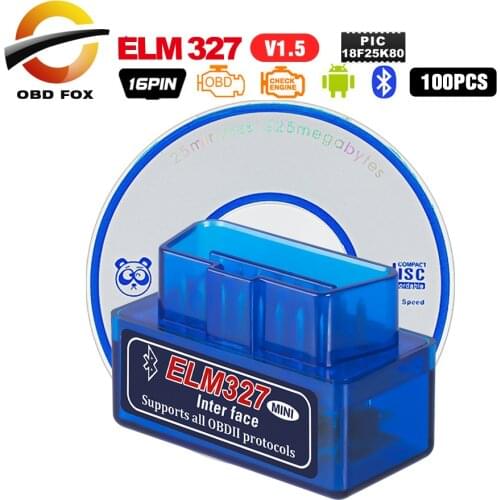 Super Mini ELM 327 Bluetooth V2.1 OBDII Auto Scanner elm327 wifi v1.5 works on Android/IOS ELM327 USB MINI 2017 100pcs/lot