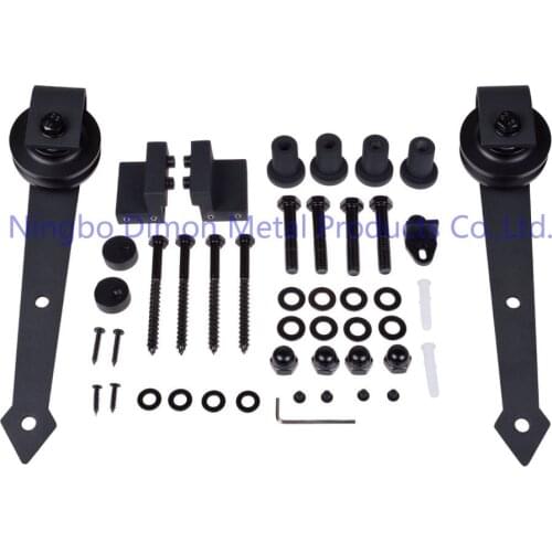 Dimon Hot Sell Arrow Cheap America Style Wooden Sliding Barn Door Hardware DM-SDU 7204 Without Sliding Track