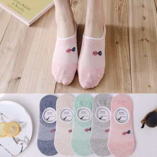 Fast Shipping 2020 New Arrival Slipper Invisible Solid Womens Short Socks Cotton No Show Socks For Women