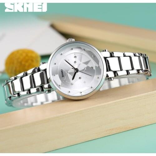 SKMEI Women Watches Luxury Hour Alloy Strap Ladies Watch Waterproof Fashion Quartz Wristwatches Clock relogio feminino 1411