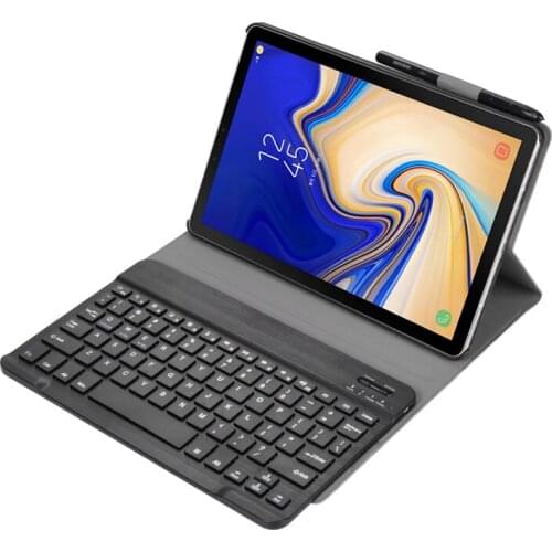 Keyboard Case For Samsung Galaxy Tab A 10.5 2018 Model Sm-T590/T595/T597, Slim Shell Lightweight Stand Cover With Detachable W