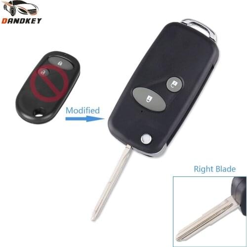 Dandkey 2 Button Folding Flip Key Fob Case Shell For Honda ACCORD CIVIC HRV CRV S2000 Remote Key Cover key shell