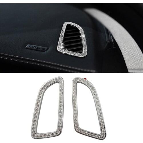 For Mercedes Benz C W205 C180 C200 C220 Dashboard Dash Board Air Condition AC Outlet Vent Modify Crystal Diamond Decal Trim
