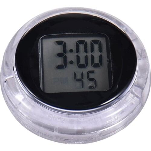 Double-sided Adhesive Tape Electronic Watch Waterproof Mini Stick-on Digital Clock Motorbike General Sticky Clock with Stopwatch