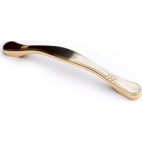 HJY Gold Silver Nickel Kitchen Cabinet Handles Drawer Pulls Furniture European Hardware Kitchen Cupboard Door Handle C21020