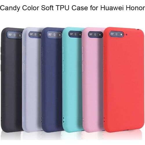 Huawei Y9 Y5 Y6 Y7 Prime 2018 Candy Color Case for Honor 6A 6C 7A 7C Pro 5X 6X 7X 8X Soft Case on Honor 8 9 10 Lite V10 8 Pro