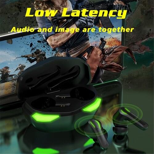 TWS Gaming Headset Bluetooth Low Latency Wireless Earphone With Bass Bluetooth Headphones Earbuds Bass Audio Sound Positioning