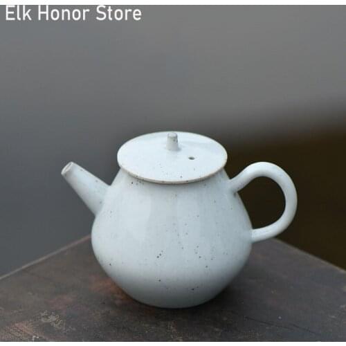180ml Vintage Handmade Japanese Style Ceramic Teapot Kung Fu Pu'er Tea Single Pots Household Accessories Teaware Gift Packaging