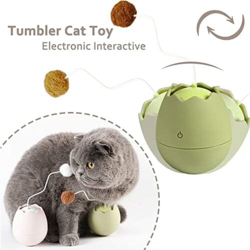 Training Cat Interactive Toy Electric Rotating tumbler Smart Automatic Game Eggshell Cats Rolling Ball Kitten Toys