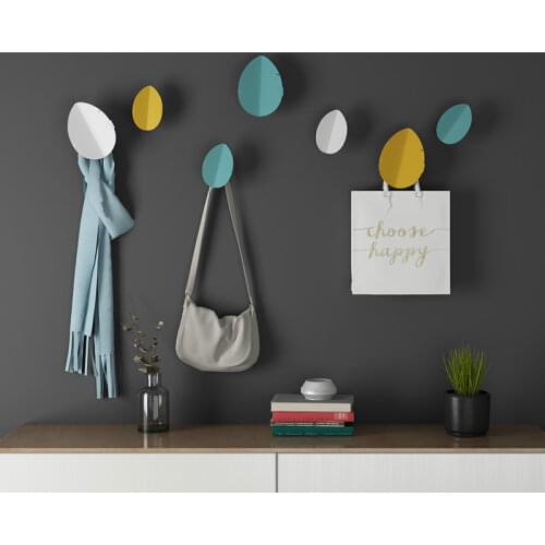 Creative Iron Leaf Wall Decoration Hook Porch Bedroom Wall Coat Rack Nordic Childrens Room Decoration Coat Rack Wall Hook