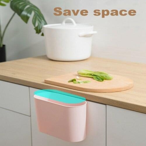 Creative Household Kitchen Bathroom Cabinet Wall-Mounted Waste Bins Plastic Basket Hanging Box Trash Bin Garbage Cleaning Tools