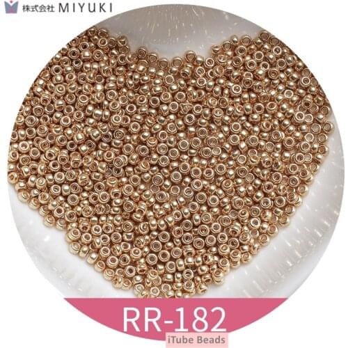 10g 11/0 Miyuki Round Beads Japan RR-182 Golden Glass Seedbeads For DIY Jewelry Making Women Garments Sewing Craft 2mm 3mm 3.6mm