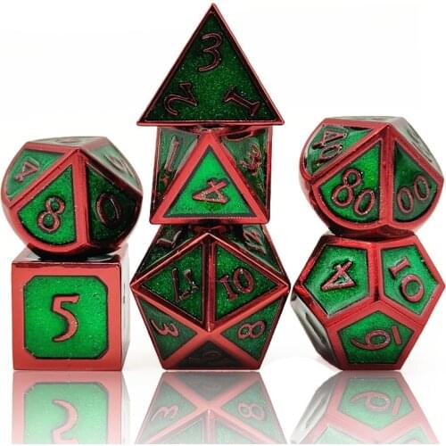 DND Metal Dice Set D4 D6 D8 D10 D%D12 D20 MTG Pathfinder D&D Role Playing Board Game Entertainment Game Dice