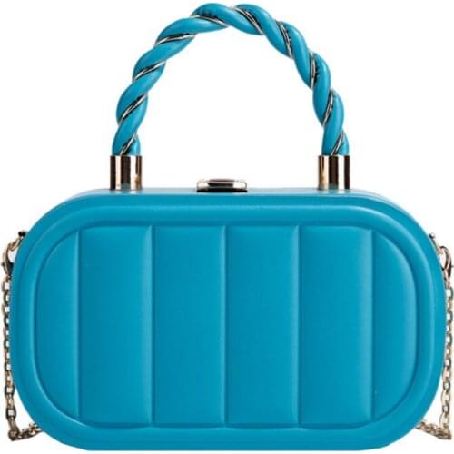 Box Style Fashion Handbags for Women Top Handle Designer Bag Party Clutches Casual Purse Female Chain Shoulder Bags Pu Leather