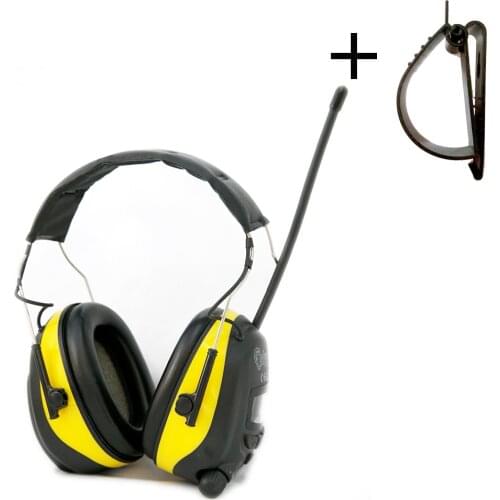 MP3 AM FM Radio Hearing Protection Electronic Ear Protector Noise Reduction Safety Earmuffs for Working Clips Included