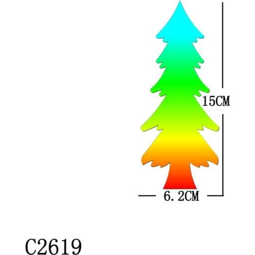 New Christmas tree Wooden Die Scrapbooking C2619 Cutting Dies Multiple Sizes