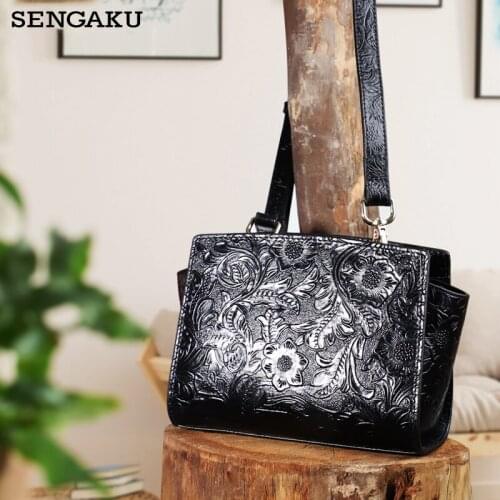 New Style Womens Sling Bags Genuine Leather Messenger Crossbody Bag Small Square Shoulder Bag With Strap