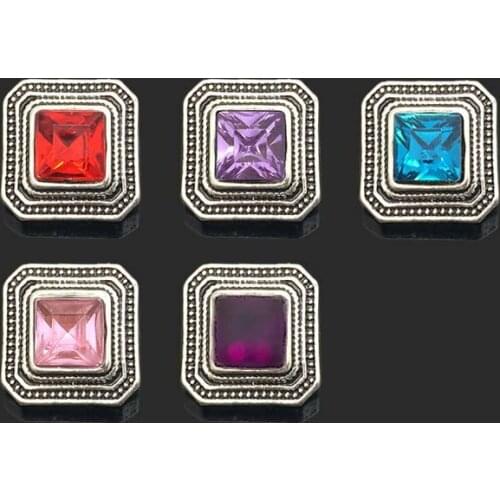 Wholesale Crystal Flower 028 Rhinestones Metal Snap Buttons Fit 12mm Snap button bracelets Earrings necklace For women