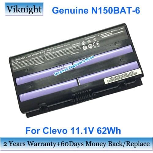 Original N150BAT-6 Laptop Battery for Clevo N150BAT-6 Metabox Alpha N170SD N150SD N151SD N155S 6-87-N150S-4292 Battery 62Wh