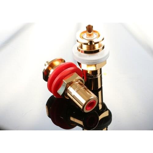 P-006 USA CMC 816 u Oxygen-free copper 24K gold-plated RCA Connector Terminal Sockets CD DAC Preamplifier plug interface