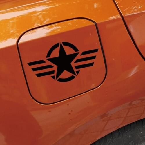 Pentagram WWII Front Hood Car Stickers Decorative Sticker Affixed Reflective Military Fuel Tank Cap Decals