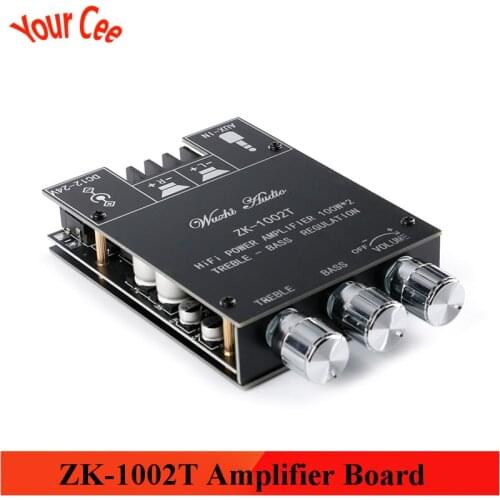 ZK-1002T TPA3116D2 Bluetooth-compatible 5.0 Subwoofer Amplifier Board 2 Channel 100W*2 High Power Audio Stereo Amplifier Board