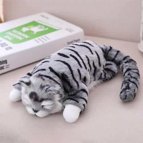 Plush Simulation Cat Toy Lifelike Lovely Cat Doll Electric Rolling Cat for Kids Give Children Best Enlightenment Toy Gift
