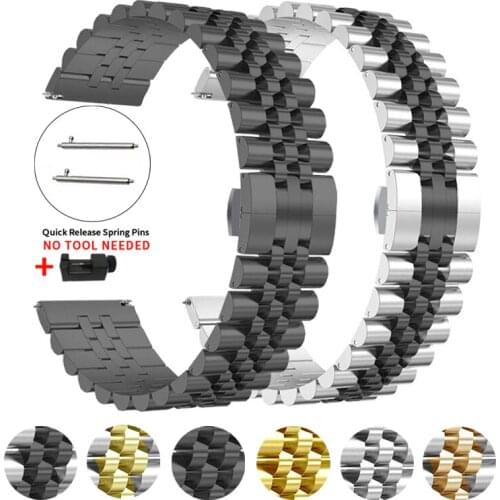 Stainless Steel Strap for Garmin Venu Watch Band Metal Bracelet for GarminActive/GarminMove 3 20mm 22mm WristBands Accessories