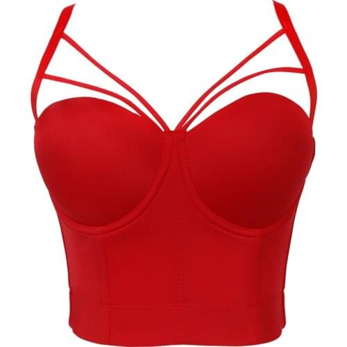 Sexy Women Cropped Top 2021New Push Up Bra Party Club Elegant Bralette Summer Vest Caims Crop Tops Ladies Clothes