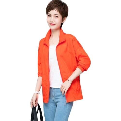 Sunscreen Clothing Women Anti-Ultraviolet Jacket 2021 New Beach Sunscreen Clothing Mother Summer Thin Short Coat Female 5XLC874