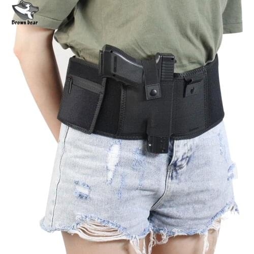 Tactical Waist Neoprene Concealed Carry Belly Band Gun Holster