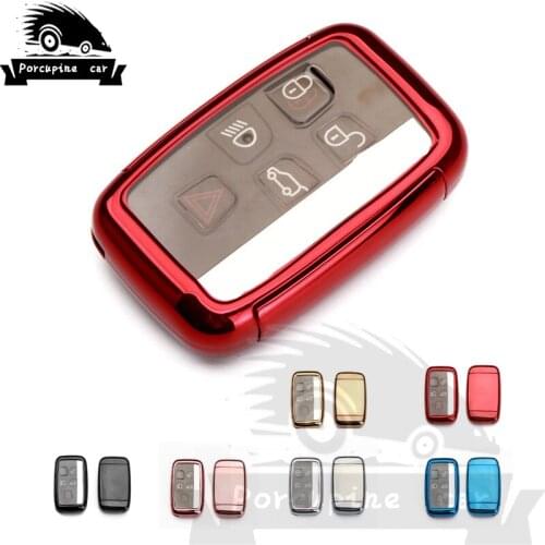 TPU Cover Car Key Case Accessories Full protection For Land Rover Range Rover Evoque Freelander Discovery Car Keychain Case