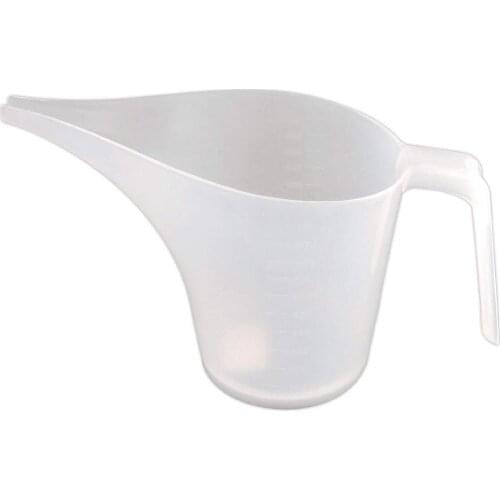 Convenient And Durable Widely Used 1000ml Funnel Jug Transparent Measuring Cup With Mouth Tip For Pouring Jam Batter Syrup