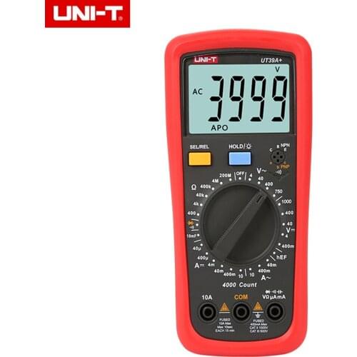 UNI-T UT39A+ Digital Multimeter Auto Range AC DC Voltmeter Ammeter Ohmmeter Capacitor Tester