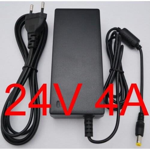 1pcs Adequate power AC 100-240V Converter Adapter DC 24V 4A 96W Power Supply EU US AU UK DC 5.5mm x 2.5mm Charger for LED Strip