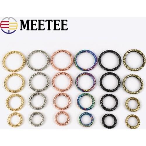 10/20pcs 19/25/32/38mm Openable O Ring Buckles Metal Strap Leather Belt Webbing Spring Chain Buckle Clasp DIY Accessories BK112