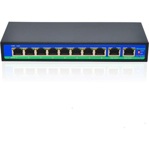 10-port poe switch 8+2 port power supply 250 meters long distance transmission ethernet switch