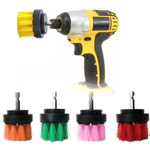 2 inch Plastic Furniture Car Interiors Cleaning Dust Remover Power Drill Brush