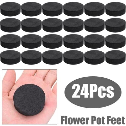 24pcs Flower Plant Pot Feet Risers 50x15mm Invisible Plant Pots Risers Pad Indoor Outdoot Flower Pot Feet