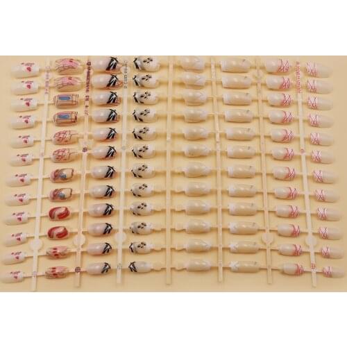 24pcs Full Cover Fake Nail Art Design Sexy Cute Fashion Part 4 Of 96 Patterns Acrylic False Nail Faux Nail Tips